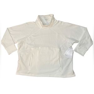 Athleta Polartec Funnel Neck Sweatshirt Size 3XL White #510374 Women’s New Tags‎